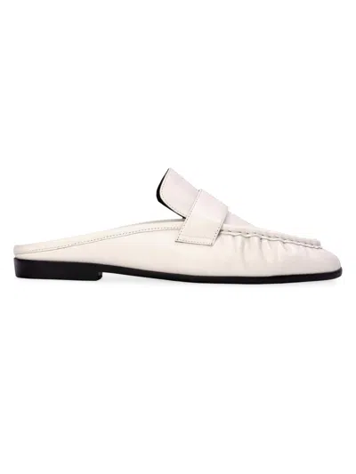 Black Suede Studio Gabby Loafer Mule Coconut In Neutral