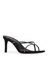 Black Suede Studio Women's Jade High Heel Sandals In Black Satin