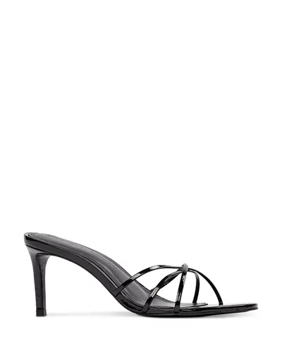 Black Suede Studio Women's Jaya 70 Strappy Leather Mule Sandals In Black
