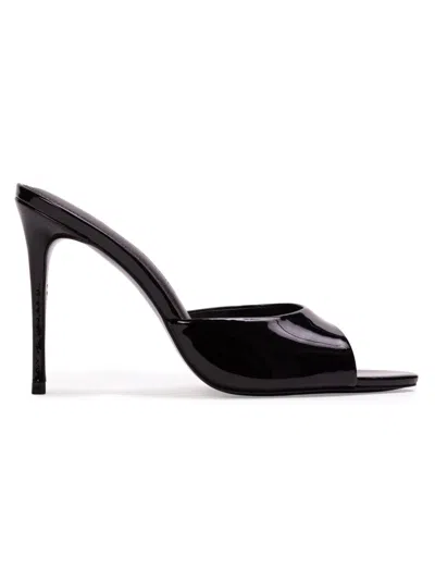 Black Suede Studio Jazz Patent-finish Sandals In Black