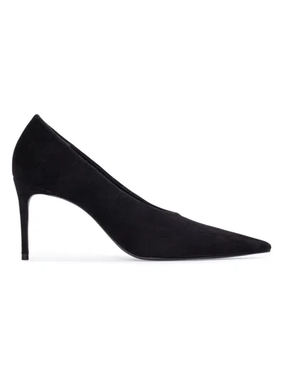 Black Suede Studio Women's Jona 80mm Suede Pumps In Black