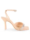 Black Suede Studio Women's Jordan Embellished Sandal In Beige