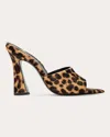 Black Suede Studio Women's Junie 100 Leopard-print Pony Hair Sandal In Brown