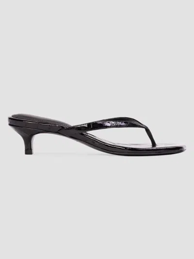 Black Suede Studio Kendal Croc Patent Leather Sandals In Multi