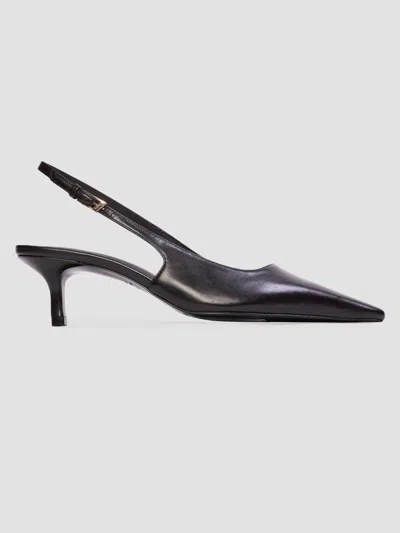 BLACK SUEDE STUDIO WOMEN'S LAINEY 50MM LEATHER PUMPS