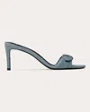 Black Suede Studio Lenny 65 Buckle Sandal In Blue