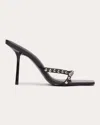 BLACK SUEDE STUDIO WOMEN'S LEO 95 STUDDED SANDAL