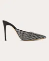 Black Suede Studio Women's Luv 100 Crystal-embellished Satin Mule In Black