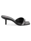 Black Suede Studio Women's Madison Embellished Leather Sandals In Black