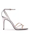 Black Suede Studio Miley 100 Sandal In Silver