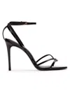 Black Suede Studio Miley 100 Patent Sandal In Black
