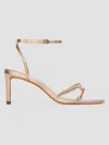 Black Suede Studio Miley 70 Sandal In Gold