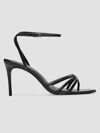 Black Suede Studio Olie 80 Sandal In Black