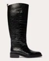 Black Suede Studio Pace Tall Boot In Black
