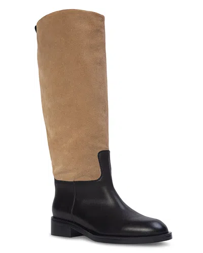 Black Suede Studio Pace 40 Boot In Brown