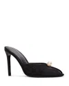 Black Suede Studio Women's Pearl Mesh Slipper Pumps In Black