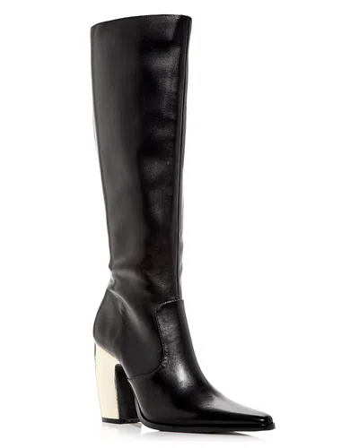 Black Suede Studio Women's Pointed Toe Boots In Black