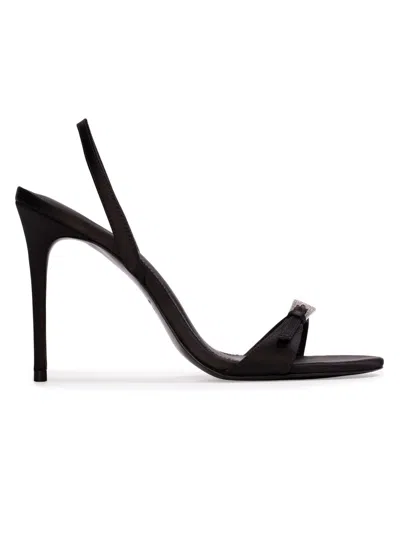 Black Suede Studio Romi 100 Sandal In Black