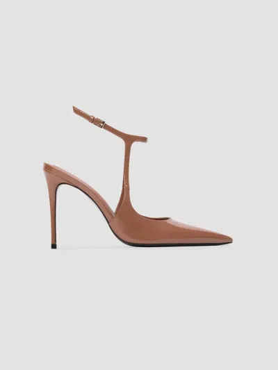 Black Suede Studio Women's Runa 100mm Pumps In Mousse Patent Leather