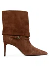 Black Suede Studio Simone 80 Suede Boot In Brown