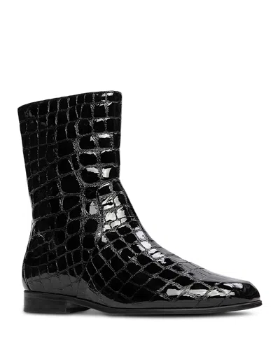 Black Suede Studio Women's Snip Toe Classic Paddock Boots In Black