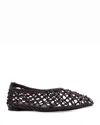 Black Suede Studio Sonia Flat Black Coffee In Brown