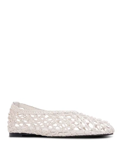 BLACK SUEDE STUDIO WOMEN'S SONIA WOVEN LEATHER BALLERINA FLATS