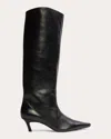 Black Suede Studio Stass Slouch Boot In Black