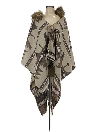Pre-owned Black Swan Poncho In Brown