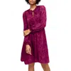 Black Tape Plus Womens Ruffled Manmade Fit & Flare Dress In Purple