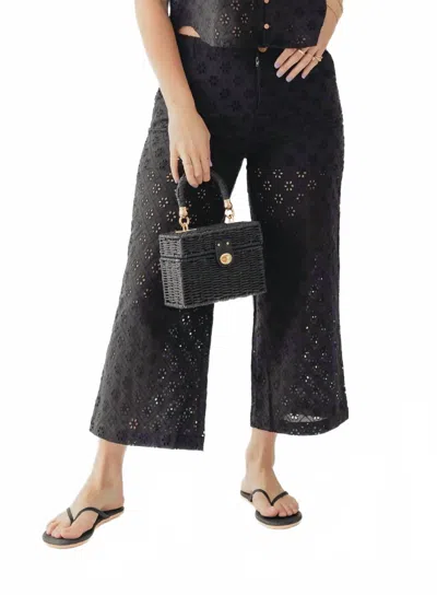 Black Tape Women's Openwork Embroidery Trouser In Black