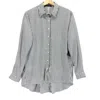 Black Tape Women' Striped Button Up In White/navy Stripe In Multi
