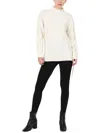 BLACK TAPE WOMENS CABLE KNIT LACED-UP SIDES TUNIC SWEATER