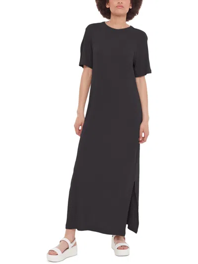 Black Tape Womens Daytime Midi T-shirt Dress In Black