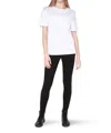 Black Tape Zip Front Legging In Black In Black