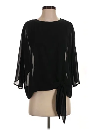 Pre-owned Black Tape_ 3/4 Sleeve Blouse In Black