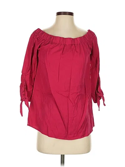 Pre-owned Black Tape_ 3/4 Sleeve Blouse In Red
