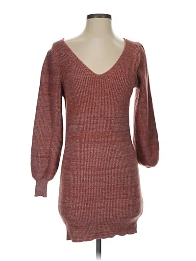 Pre-owned Black Tape_ Casual Dress In Burgundy