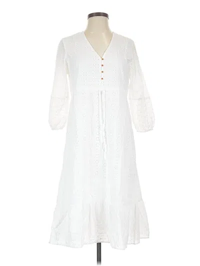 Pre-owned Black Tape_ Casual Dress In White