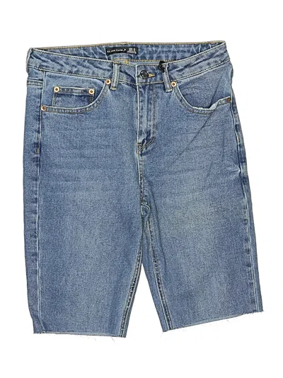 Black Tape_ Denim Shorts In Blue