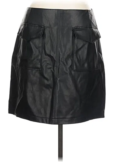 Pre-owned Black Tape_ Faux Leather Skirt In Black