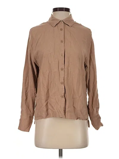 Pre-owned Black Tape_ Long Sleeve Blouse In Brown