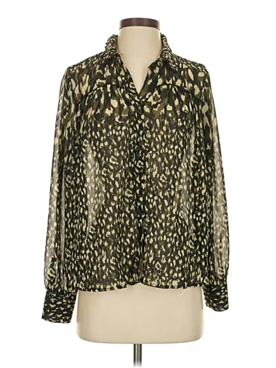 Pre-owned Black Tape_ Long Sleeve Blouse In Gold