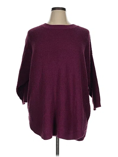 Pre-owned Black Tape_ Poncho In Burgundy