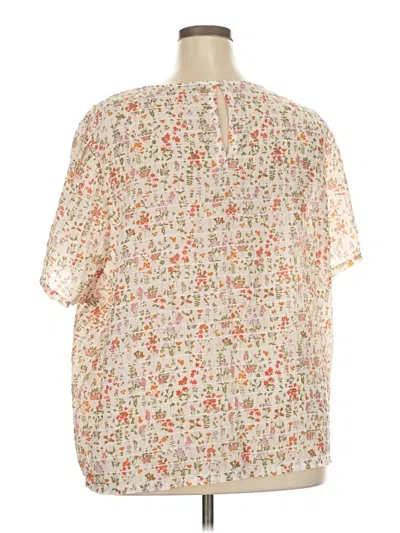 Pre-owned Black Tape_ Short Sleeve Blouse In Ivory