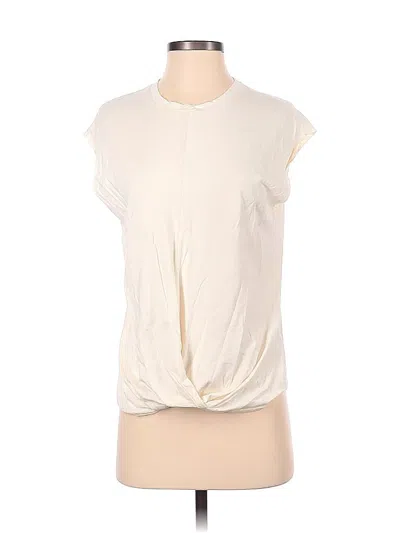 Pre-owned Black Tape_ Short Sleeve Top Ivory Cowl Neck Tops In White