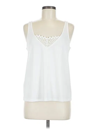 Pre-owned Black Tape_ Sleeveless Blouse In White
