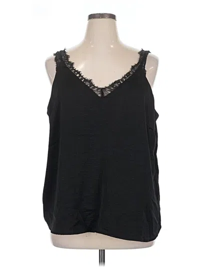 Pre-owned Black Tape_ Sleeveless Top Black Sweetheart Neckline Tops
