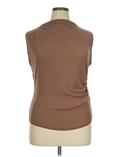 Pre-owned Black Tape_ Sleeveless Top Brown Cowl Neck Tops