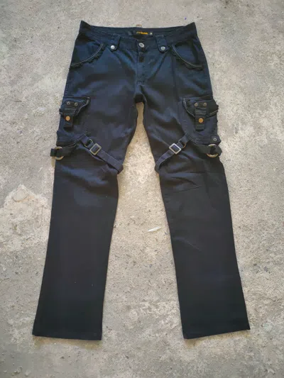 Pre-owned Black X Seditionaries Apestien Black Bondage Cargo Pants